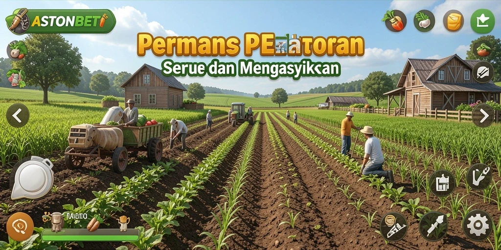 Tampilan grafik menarik saat bermain ASTONBET dengan berbagai tanaman.