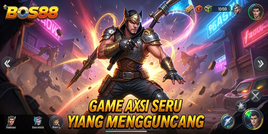 Tampilan gameplay Action yang menegangkan dalam BOS88.