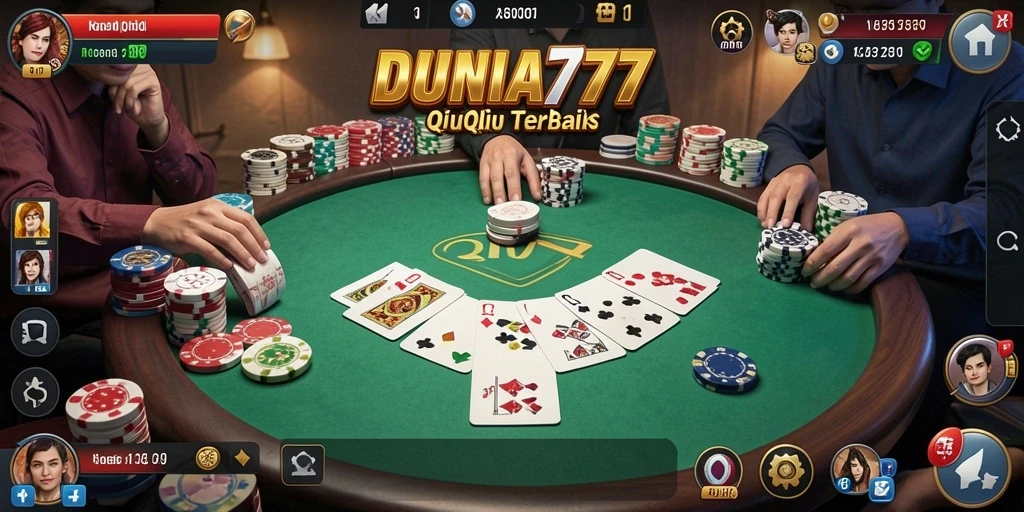 Tampilan gameplay QiuQiu yang seru dan kompetitif.