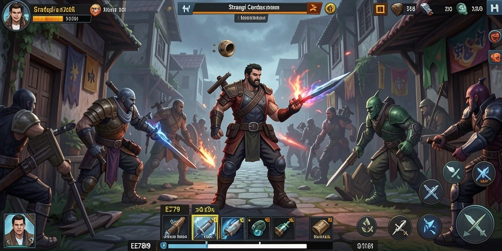 Screenshot gameplay EE789 yang menunjukkan pertempuran strategis yang mendebarkan.