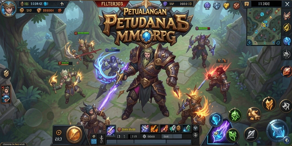 Tampilan gameplay epik dari FILTER303 dalam petualangan MMORPG.