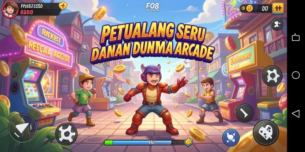 Tangkapan layar gameplay FO8 yang menunjukkan aksi arcade yang dinamis.