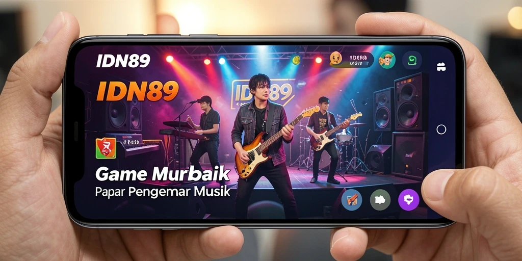 Tangkapan layar IDN89 menampilkan pengalaman gameplay musik yang menarik.