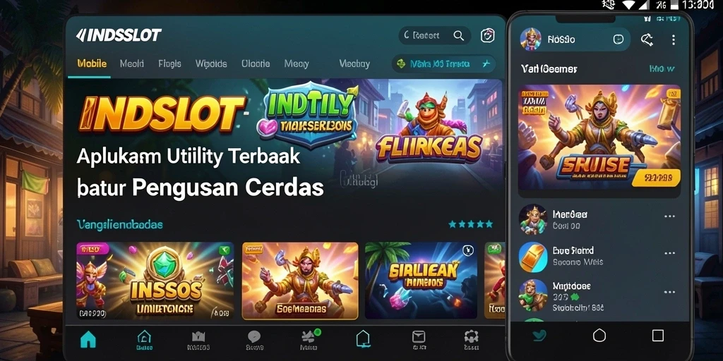 Tampilan screenshot utama INDSLOT yang menampilkan fitur-fitur Utility.