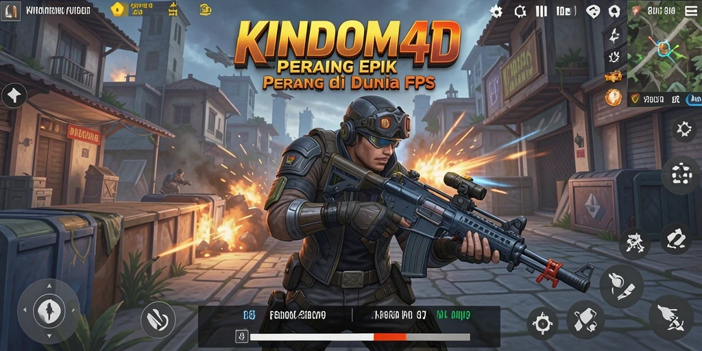 Gambar menunjukkan pertempuran intens di dalam KINDOM4D dengan grafis yang menakjubkan.