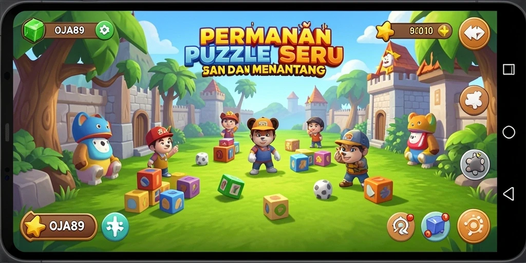 Screenshot OJA89 menunjukkan gameplay Puzzle yang menarik dan menantang.