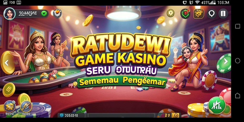 Tampilan gameplay Kasino yang menegangkan dan seru di RATUDEWI.