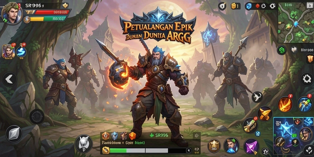 Screenshot gameplay SR996 menunjukkan pertarungan yang intens dan mendebarkan.