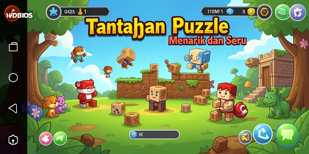Tampilan gameplay seru di WDBOS dengan berbagai tantangan puzzle.