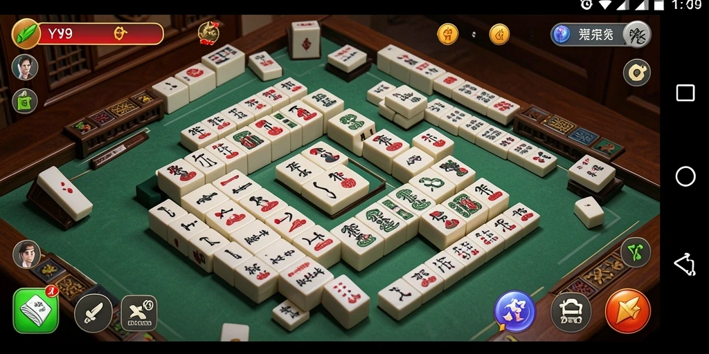 Tampilan gameplay Y89 yang menarik dengan desain ubin Mahjong.