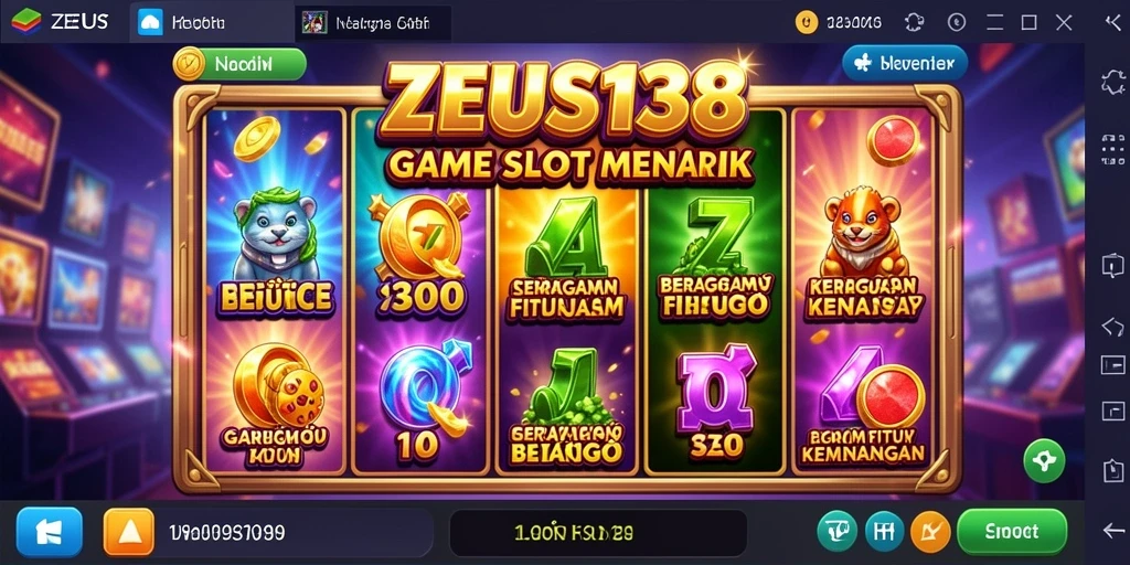 Tampilan gameplay yang menakjubkan dari ZEUS138 dengan simbol Slot yang menarik.
